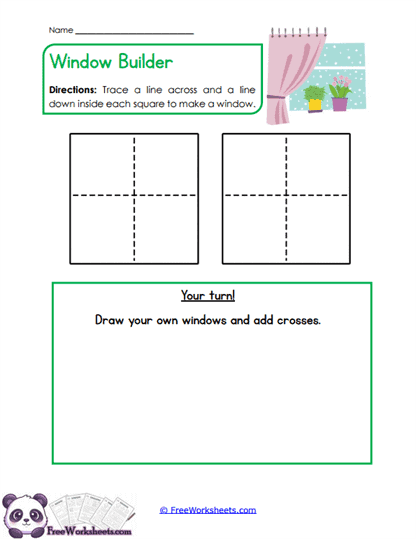 Window Crosses Worksheet
