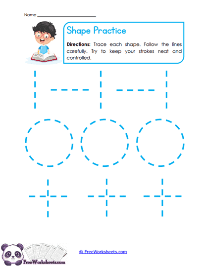 Shape Strokes Worksheet