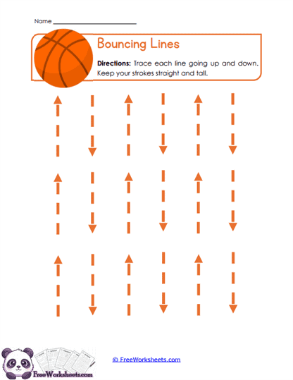 Bounce Lines Worksheet