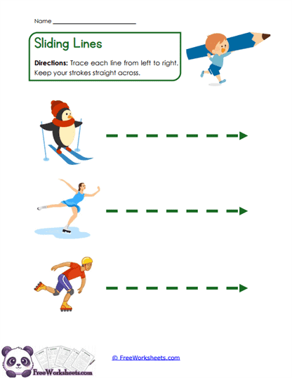 Sliding Strokes Worksheet