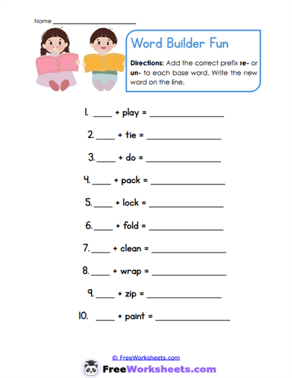 Prefix Practice Worksheet