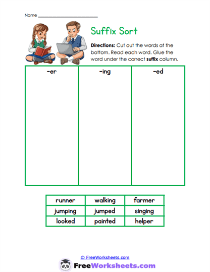 Suffix Groups Worksheet