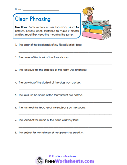 Cleaner Possession Worksheet