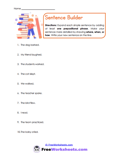 Detail Expansion Worksheet