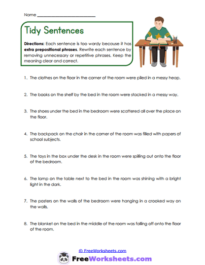 Phrase Cleanup Worksheet