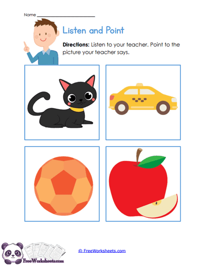 Picture Points Worksheet