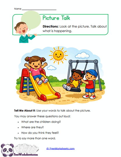 Picture Talks Worksheet