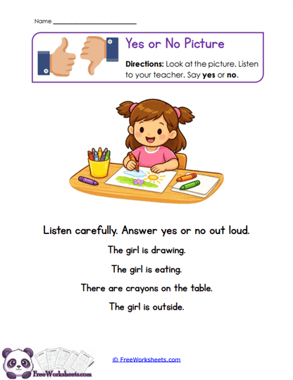 Yes Answers Worksheet