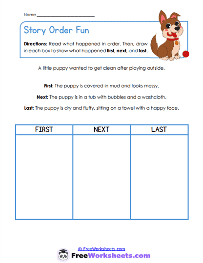 Story Sequencing Worksheet