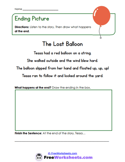 Story Endings Worksheet