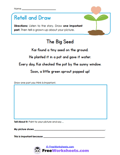 Story Retells Worksheet