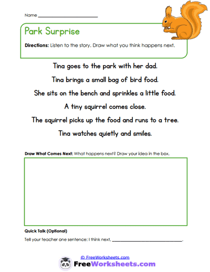 Park Surprise Worksheet