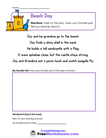 Beach Day Worksheet