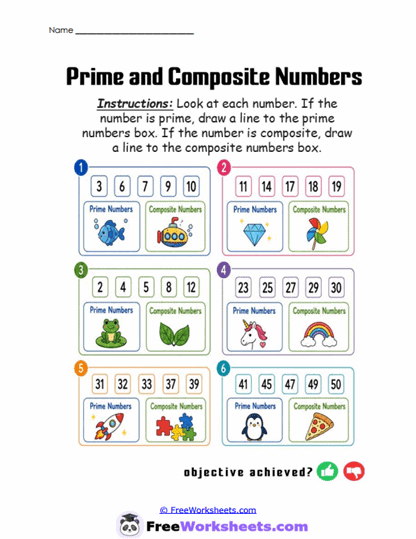 Factor Sort Cards Worksheet