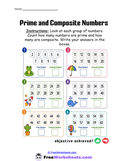 Factor Count Challenge Worksheet