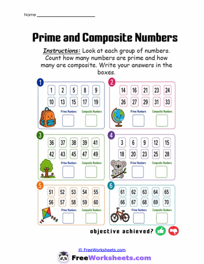 Factor Tally Challenge Worksheet