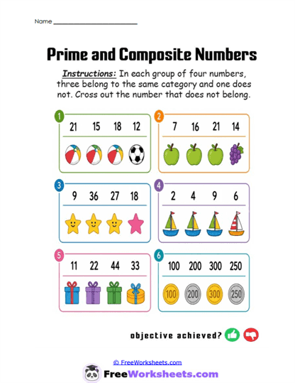 Category Outlier Worksheet