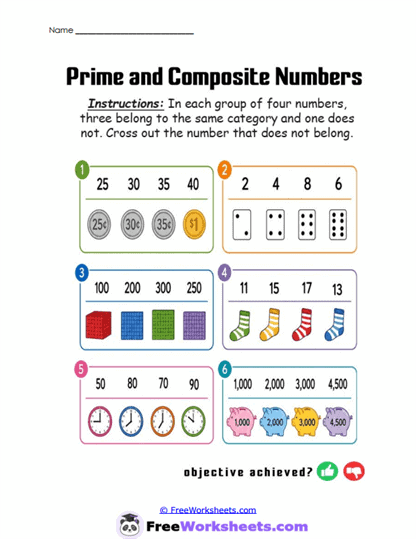 Prime Outlier Worksheet