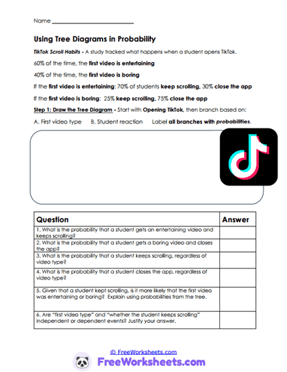 Branch Paths Worksheet