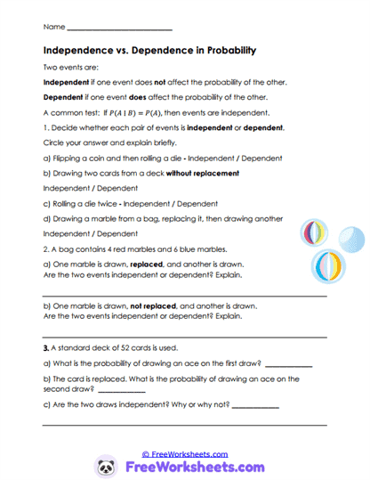 Event Links Worksheet