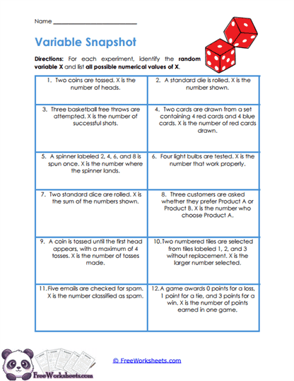 Variable Types Worksheet