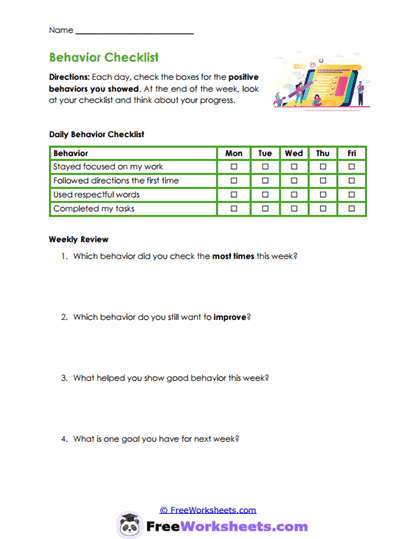 Behavior Progress Monitoring Worksheet Collection