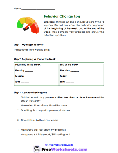 Change Check Worksheet