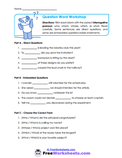7th Grade Types of Pronouns Worksheet Collection