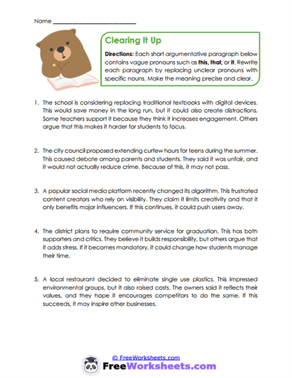Reference Repair Worksheet