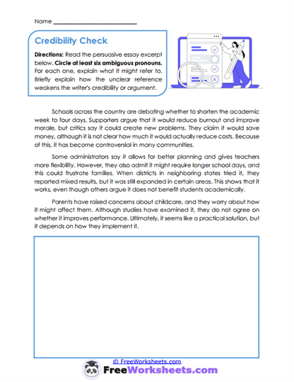 Reference Credibility Worksheet