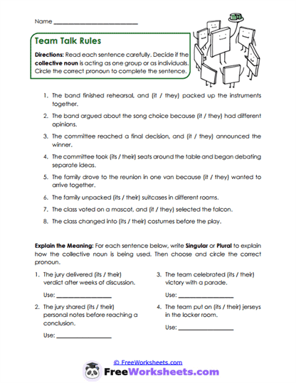 Group Agreement Worksheet