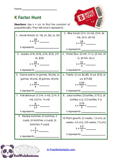 Rate Meaning Worksheet