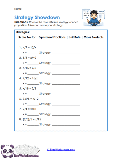 Strategy Choice Worksheet