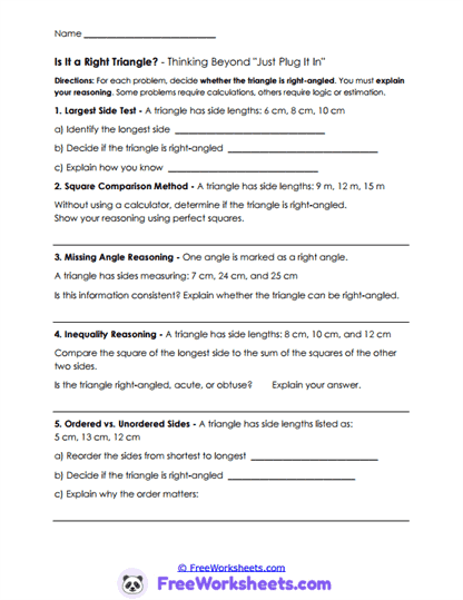 Triangle Proofs Worksheet