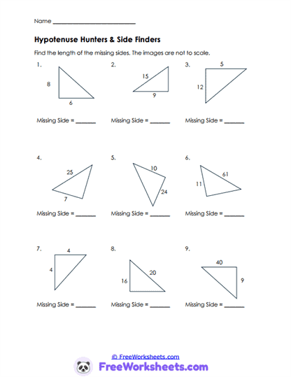 Side Hunters Worksheet