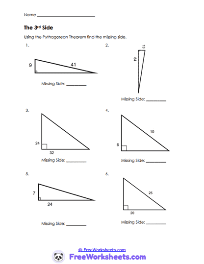 Third Length Worksheet