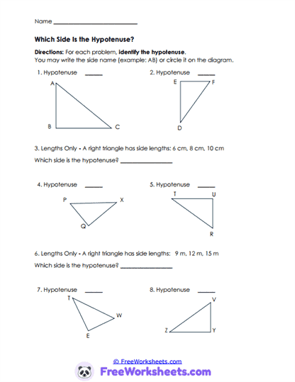 Side Search Worksheet