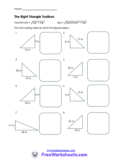 Triangle Tools Worksheet