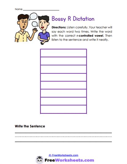 Spin the R Sound Worksheet