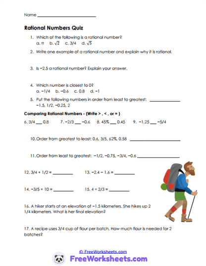 Rational Review Worksheet