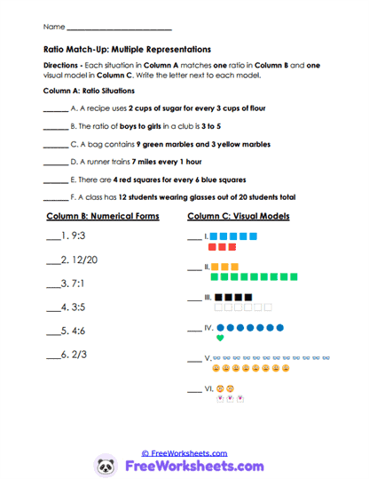 Table Patterns Worksheet