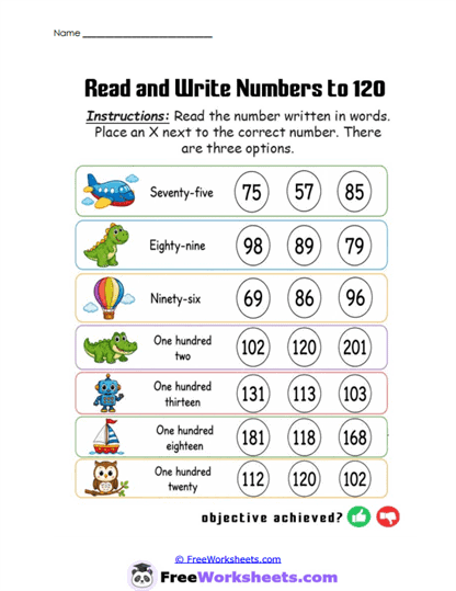 Word Choices Worksheet