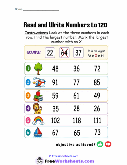 Biggest Pick Worksheet