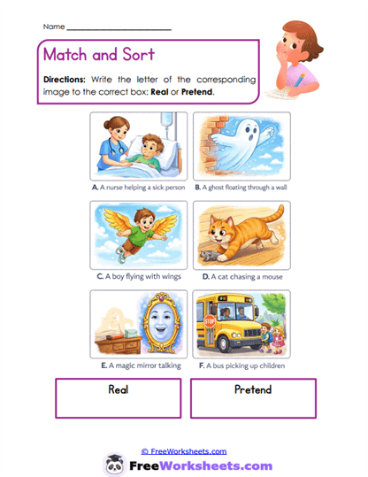 Match and Sort Worksheet