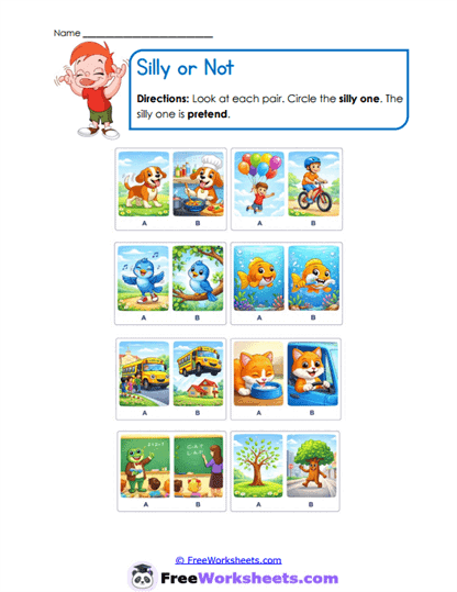 Silly or Not Worksheet