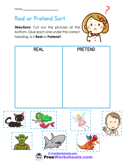 Pretend Sorting Worksheet