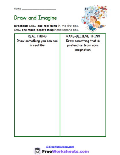 Draw and Imagine Worksheet