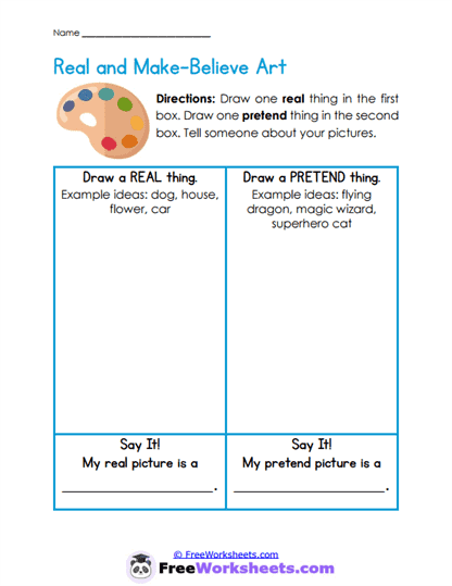 Imagine Drawings Worksheet