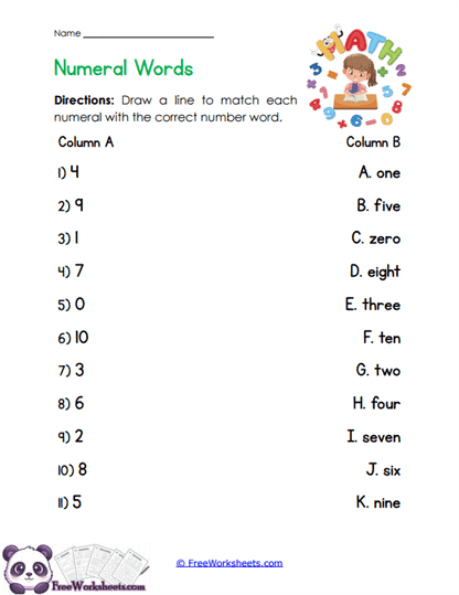 Word Partners Worksheet