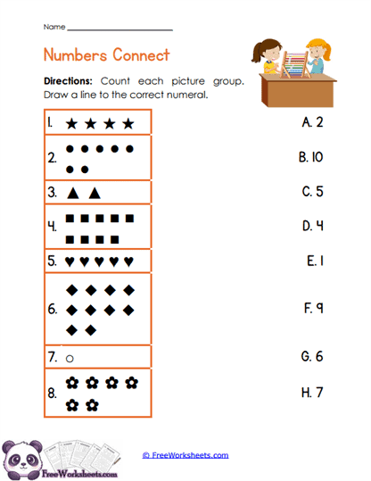 Numeral Links Worksheet